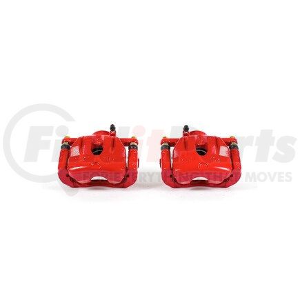 S3248A by POWERSTOP BRAKES - Red Powder Coated Calipers
