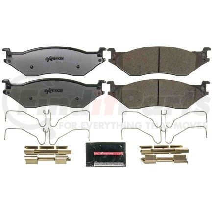 Z36-1066 by POWERSTOP BRAKES - Z36 TRUCK & TOW CARBON-FIBER CERAMIC BRAKE PADS W/ HARDWARE