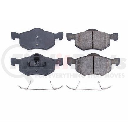 17-843 by POWERSTOP BRAKES - Z17 EVOLUTION CERAMIC BRAKE PADS W/ HARDWARE