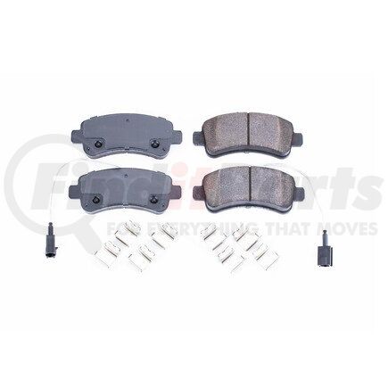 17-1746 by POWERSTOP BRAKES - Z17 EVOLUTION CERAMIC BRAKE PADS W/ HARDWARE