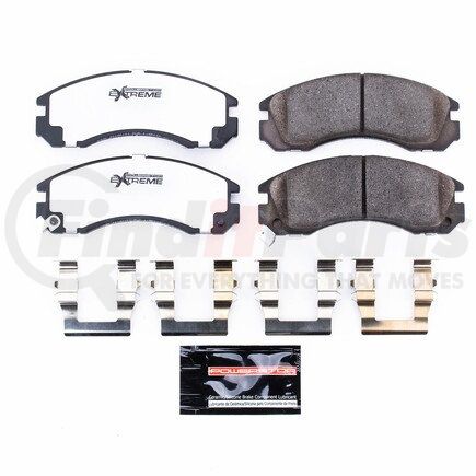 Z26530 by POWERSTOP BRAKES - Z26 STREET PERFORMANCE CARBON-FIBER CERAMIC BRAKE PADS W/ HARDWARE