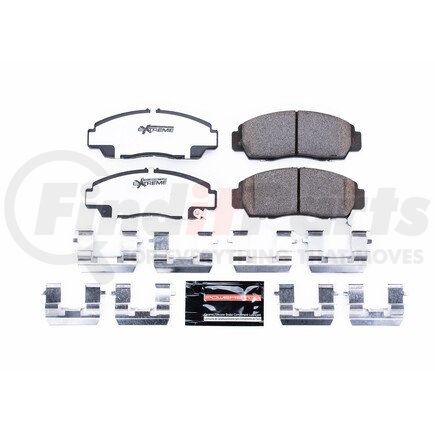 Z26787 by POWERSTOP BRAKES - Z26 STREET PERFORMANCE CARBON-FIBER CERAMIC BRAKE PADS W/ HARDWARE