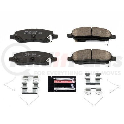 Z231647 by POWERSTOP BRAKES - Z23 EVOLUTION SPORT CARBON-FIBER BRAKE PADS W/ HARDWARE