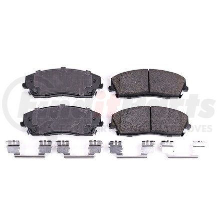 17-1056 by POWERSTOP BRAKES - Z17 EVOLUTION CERAMIC BRAKE PADS W/ HARDWARE