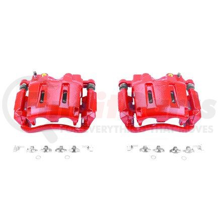 S5022 by POWERSTOP BRAKES - Red Powder Coated Calipers