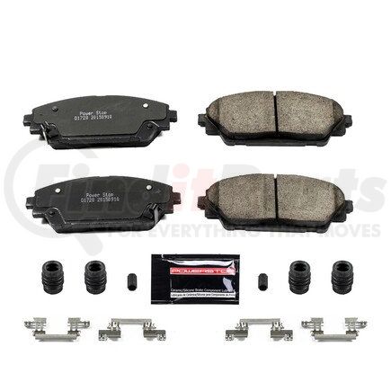 Z231728 by POWERSTOP BRAKES - Z23 EVOLUTION SPORT CARBON-FIBER BRAKE PADS W/ HARDWARE