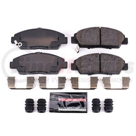 Z23568 by POWERSTOP BRAKES - Z23 EVOLUTION SPORT CARBON-FIBER BRAKE PADS W/ HARDWARE