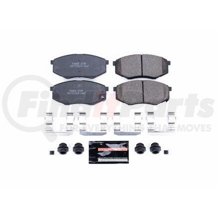 Z231447 by POWERSTOP BRAKES - Z23 EVOLUTION SPORT CARBON-FIBER BRAKE PADS W/ HARDWARE