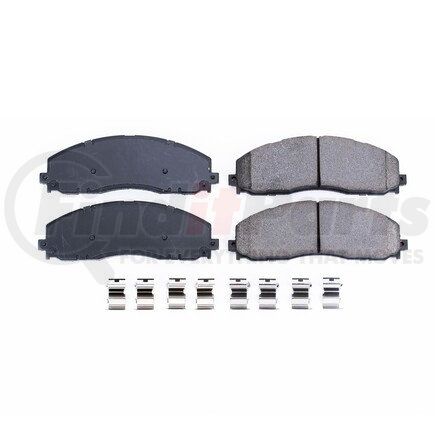 17-1680 by POWERSTOP BRAKES - Z17 EVOLUTION CERAMIC BRAKE PADS W/ HARDWARE