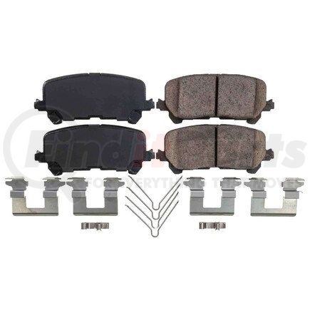 17-1724 by POWERSTOP BRAKES - Z17 EVOLUTION CERAMIC BRAKE PADS W/ HARDWARE