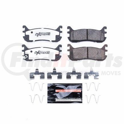 Z26636 by POWERSTOP BRAKES - Z26 STREET PERFORMANCE CARBON-FIBER CERAMIC BRAKE PADS W/ HARDWARE