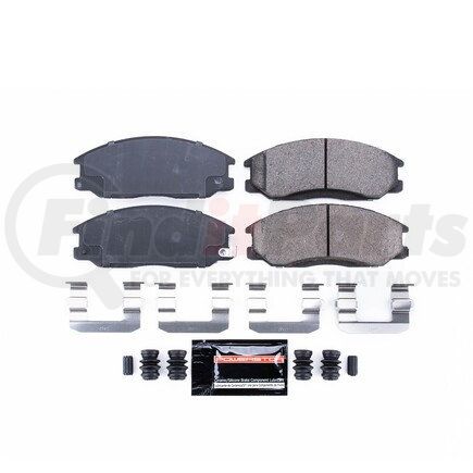 Z23864 by POWERSTOP BRAKES - Z23 EVOLUTION SPORT CARBON-FIBER BRAKE PADS W/ HARDWARE