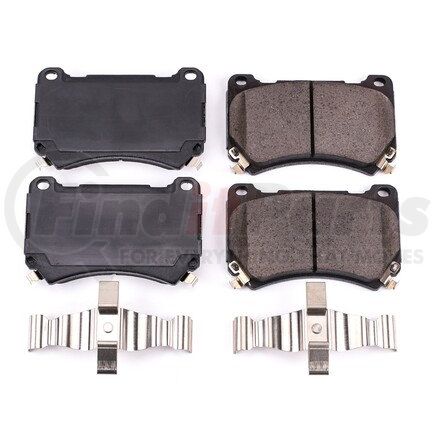 17-1396 by POWERSTOP BRAKES - Z17 EVOLUTION CERAMIC BRAKE PADS W/ HARDWARE