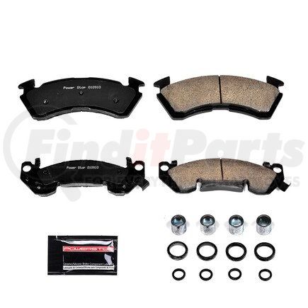 Z23614 by POWERSTOP BRAKES - Z23 EVOLUTION SPORT CARBON-FIBER BRAKE PADS W/ HARDWARE