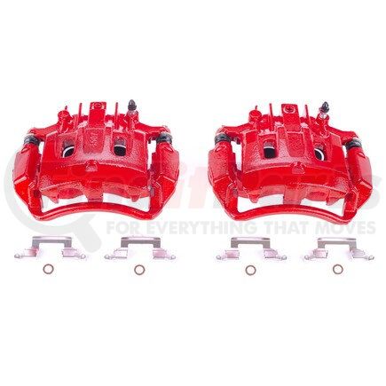 S4690 by POWERSTOP BRAKES - Red Powder Coated Calipers