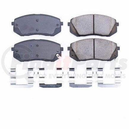 17-1295 by POWERSTOP BRAKES - Z17 EVOLUTION CERAMIC BRAKE PADS W/ HARDWARE