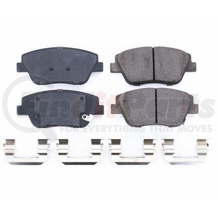 17-1444 by POWERSTOP BRAKES - Z17 EVOLUTION CERAMIC BRAKE PADS W/ HARDWARE