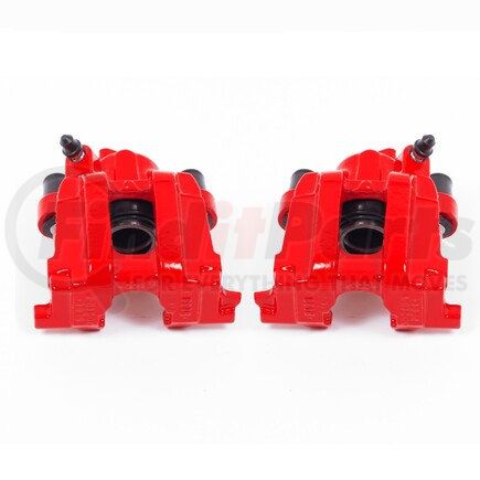 S4942 by POWERSTOP BRAKES - Red Powder Coated Calipers