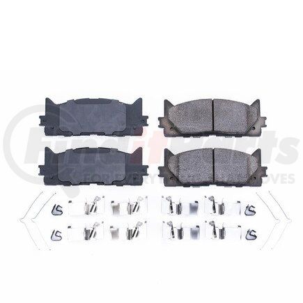 17-1293 by POWERSTOP BRAKES - Z17 EVOLUTION CERAMIC BRAKE PADS W/ HARDWARE