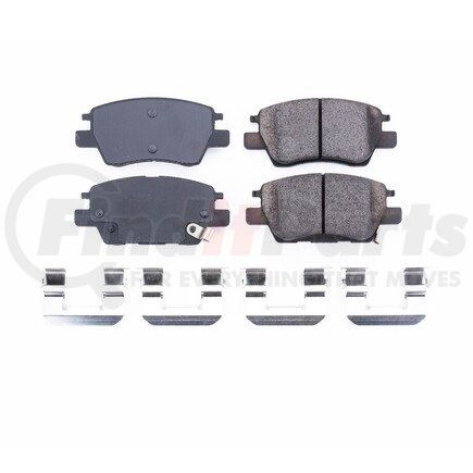 17-1844 by POWERSTOP BRAKES - Z17 EVOLUTION CERAMIC BRAKE PADS W/ HARDWARE