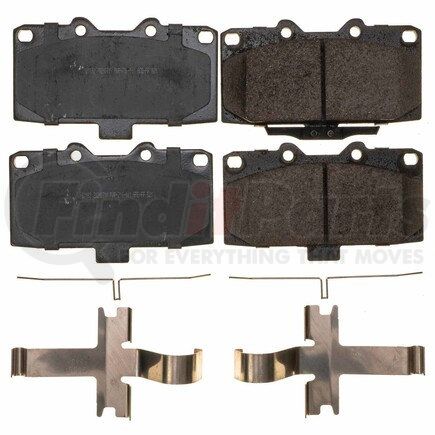 17-1182 by POWERSTOP BRAKES - Z17 EVOLUTION CERAMIC BRAKE PADS W/ HARDWARE