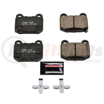 Z23961 by POWERSTOP BRAKES - Z23 EVOLUTION SPORT CARBON-FIBER BRAKE PADS W/ HARDWARE