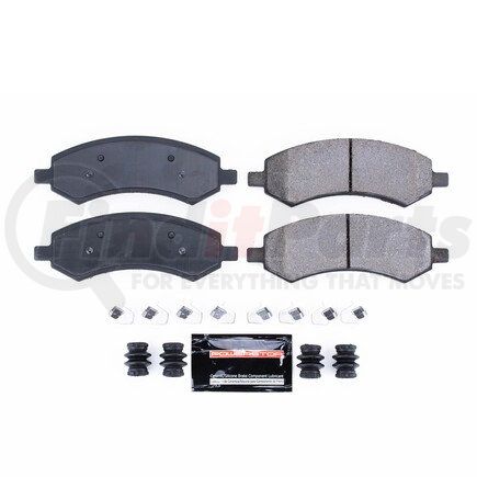 Z23-1084 by POWERSTOP BRAKES - Z23 EVOLUTION SPORT CARBON-FIBER BRAKE PADS W/ HARDWARE