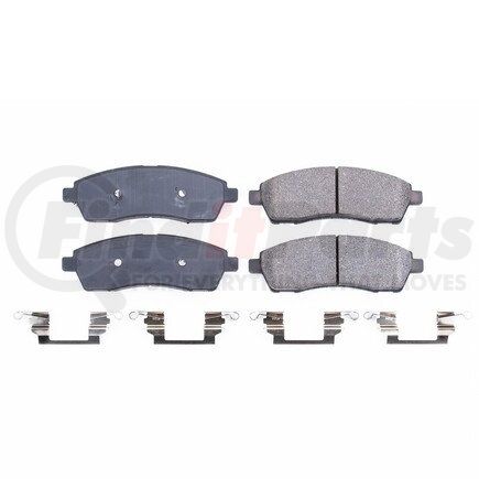 17-757 by POWERSTOP BRAKES - Z17 EVOLUTION CERAMIC BRAKE PADS W/ HARDWARE