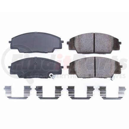 17-829 by POWERSTOP BRAKES - Z17 EVOLUTION CERAMIC BRAKE PADS W/ HARDWARE