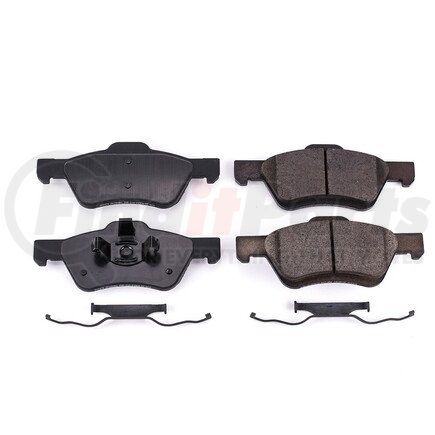 17-1047A by POWERSTOP BRAKES - Z17 EVOLUTION CERAMIC BRAKE PADS W/ HARDWARE