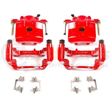 S4906 by POWERSTOP BRAKES - Red Powder Coated Calipers