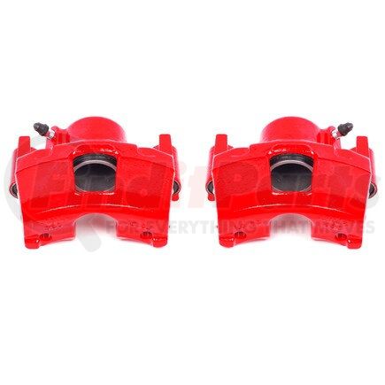 S4356 by POWERSTOP BRAKES - Red Powder Coated Calipers