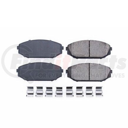 17-793 by POWERSTOP BRAKES - Z17 EVOLUTION CERAMIC BRAKE PADS W/ HARDWARE