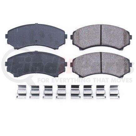 17-867 by POWERSTOP BRAKES - Z17 EVOLUTION CERAMIC BRAKE PADS W/ HARDWARE