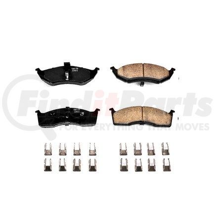 17-730 by POWERSTOP BRAKES - Z17 EVOLUTION CERAMIC BRAKE PADS W/ HARDWARE