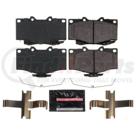 Z23436 by POWERSTOP BRAKES - Z23 EVOLUTION SPORT CARBON-FIBER BRAKE PADS W/ HARDWARE