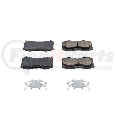 17-1802 by POWERSTOP BRAKES - Z17 EVOLUTION CERAMIC BRAKE PADS W/ HARDWARE