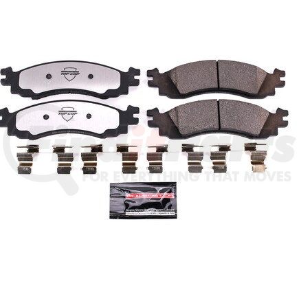 Z37-1158 by POWERSTOP BRAKES - Z37 TOP COP CARBON-FIBER CERAMIC BRAKE PADS W/ HARDWARE