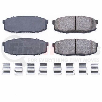 17-1304 by POWERSTOP BRAKES - Z17 EVOLUTION CERAMIC BRAKE PADS W/ HARDWARE