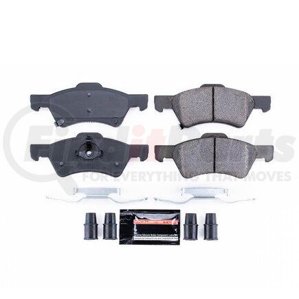 Z23857 by POWERSTOP BRAKES - Z23 EVOLUTION SPORT CARBON-FIBER BRAKE PADS W/ HARDWARE