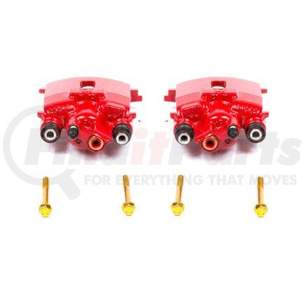 S4784 by POWERSTOP BRAKES - Red Powder Coated Calipers
