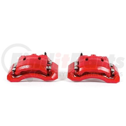 S4890 by POWERSTOP BRAKES - Red Powder Coated Calipers