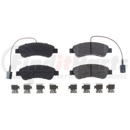 17-1490 by POWERSTOP BRAKES - Z17 EVOLUTION CERAMIC BRAKE PADS W/ HARDWARE