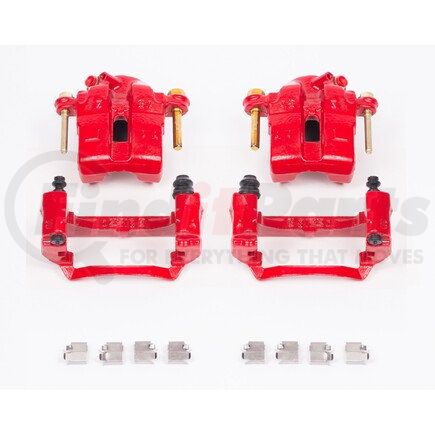 S1704 by POWERSTOP BRAKES - Red Powder Coated Calipers