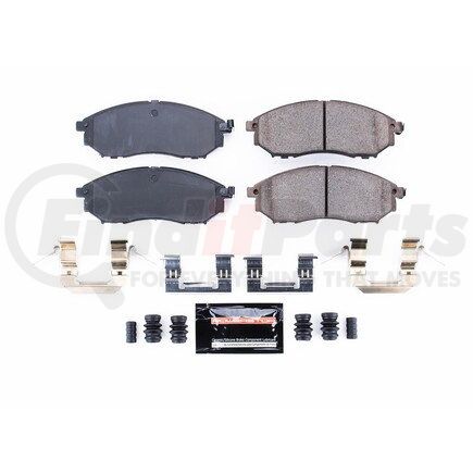 Z23888 by POWERSTOP BRAKES - Z23 EVOLUTION SPORT CARBON-FIBER BRAKE PADS W/ HARDWARE