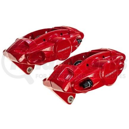 S6182 by POWERSTOP BRAKES - Red Powder Coated Calipers