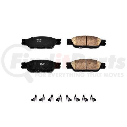 17-933 by POWERSTOP BRAKES - Z17 EVOLUTION CERAMIC BRAKE PADS W/ HARDWARE