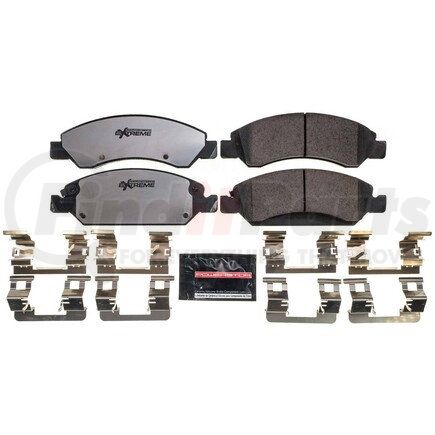 Z36-1363 by POWERSTOP BRAKES - Z36 TRUCK & TOW CARBON-FIBER CERAMIC BRAKE PADS W/ HARDWARE