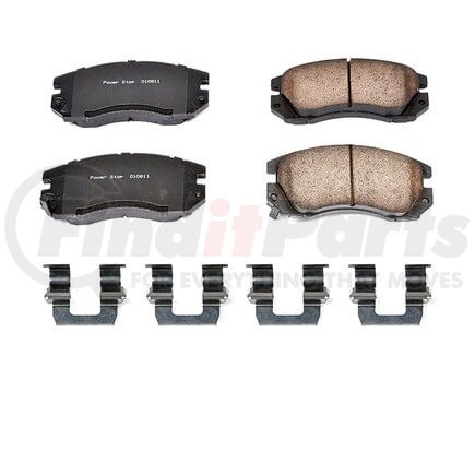 17563 by POWERSTOP BRAKES - Z17 EVOLUTION CERAMIC BRAKE PADS W/ HARDWARE