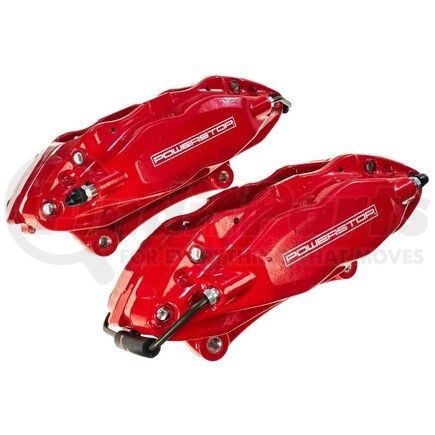 S5128 by POWERSTOP BRAKES - Red Powder Coated Calipers